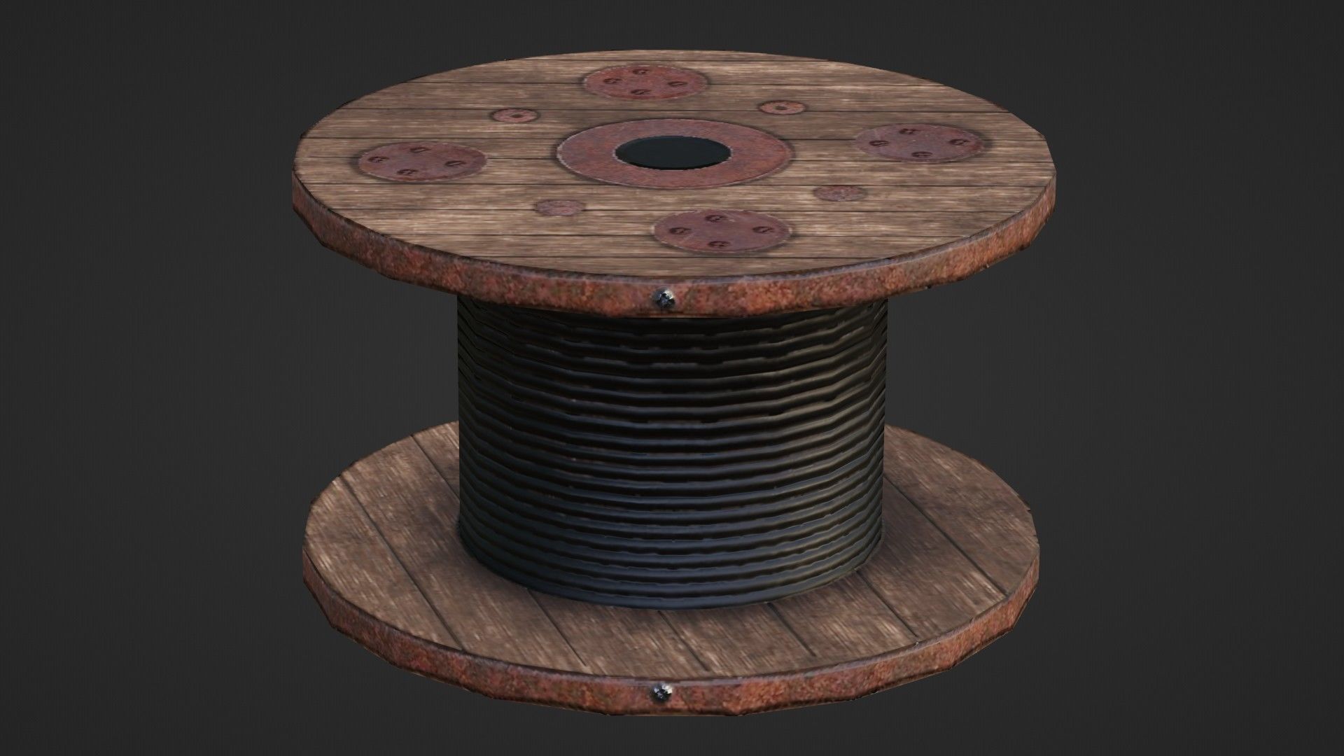 Cable Reel GAME READY Low-poly 3D model_2