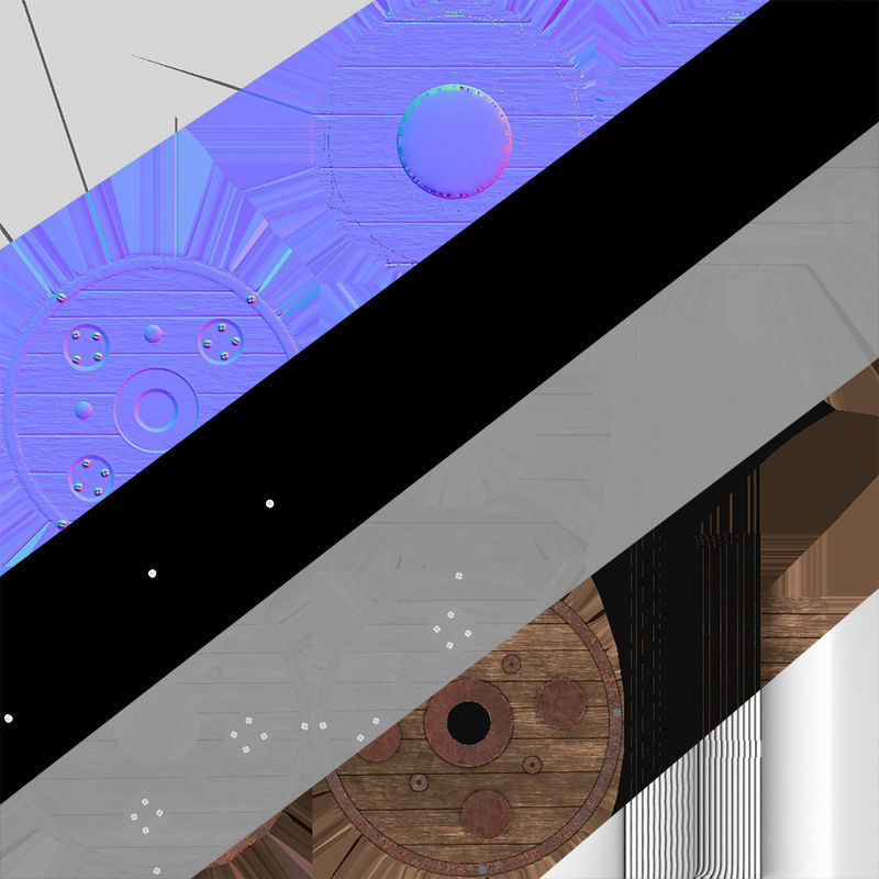 Cable Reel GAME READY Low-poly 3D model_7