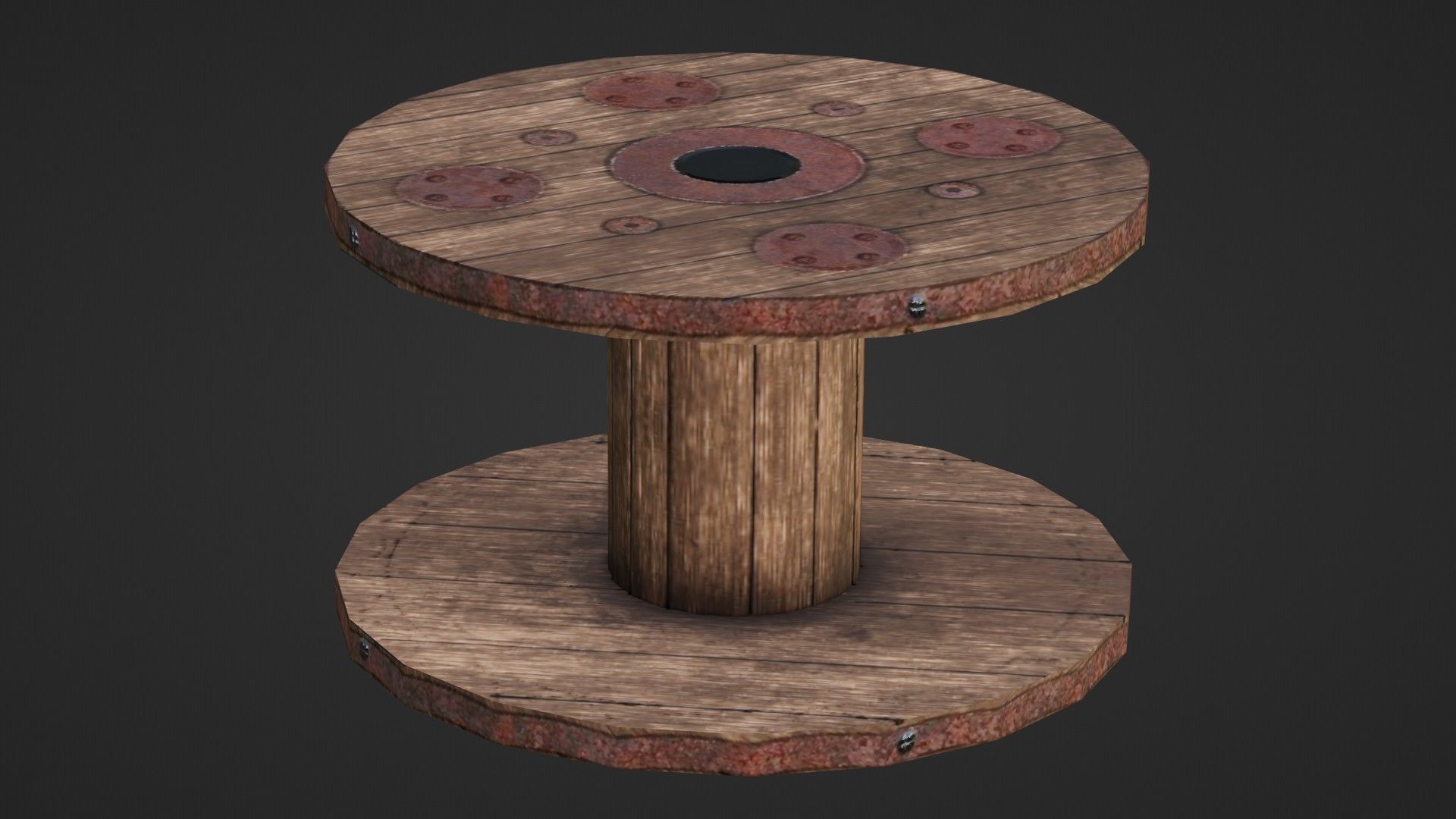 Cable Reel GAME READY Low-poly 3D model_4