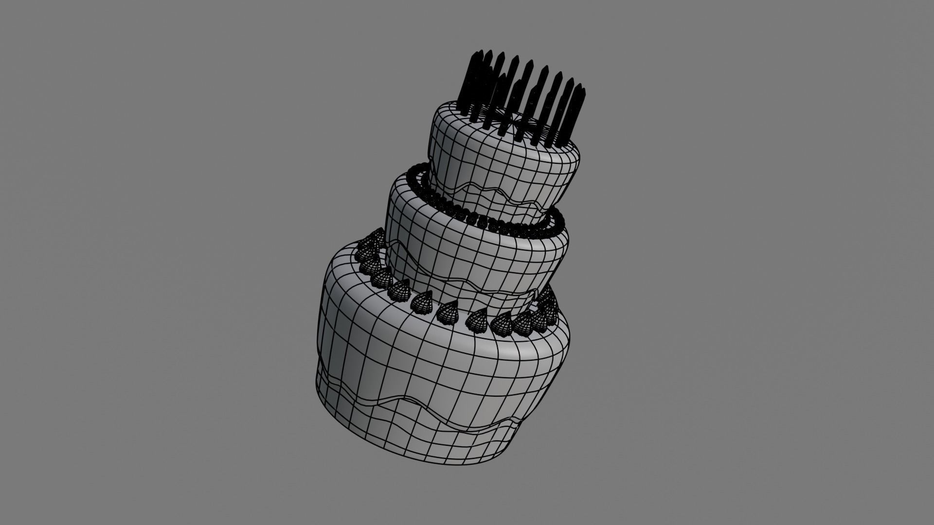 sweet cake Low-poly 3D model_2