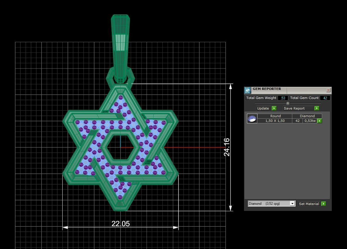 David Yurman Star Of David Pendant 02 3D print model_5