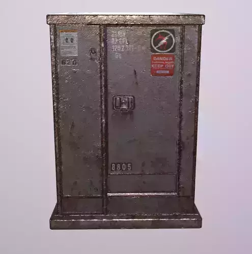PowerBox PBR Low-poly 3D model