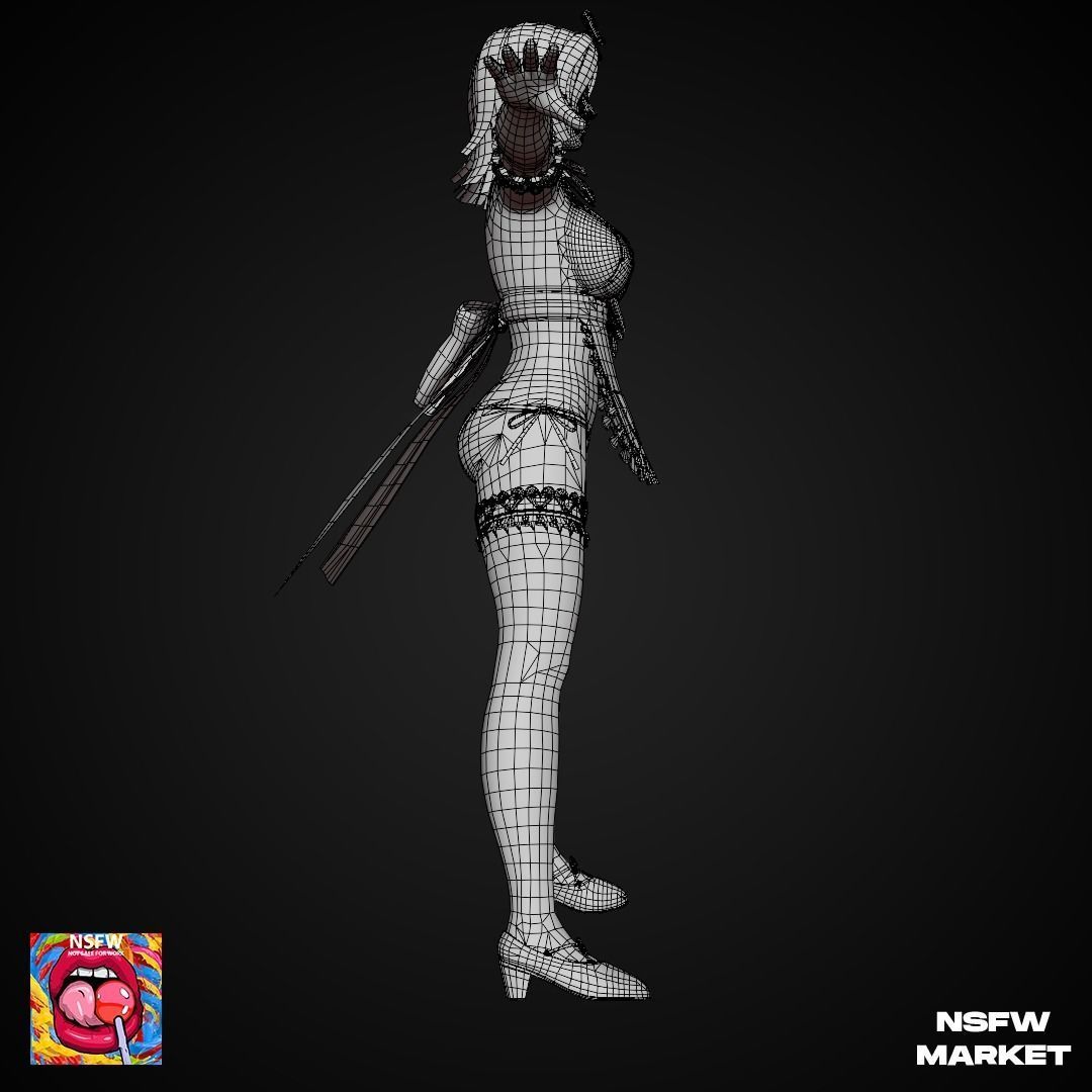 EXCLUSIVE EDITION RIGGED CHARACTER TINA - EYES ON ME Low-poly 3D model_16