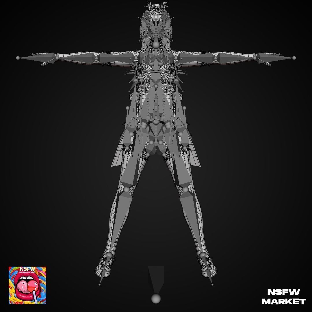 EXCLUSIVE EDITION RIGGED CHARACTER TINA - EYES ON ME Low-poly 3D model_19