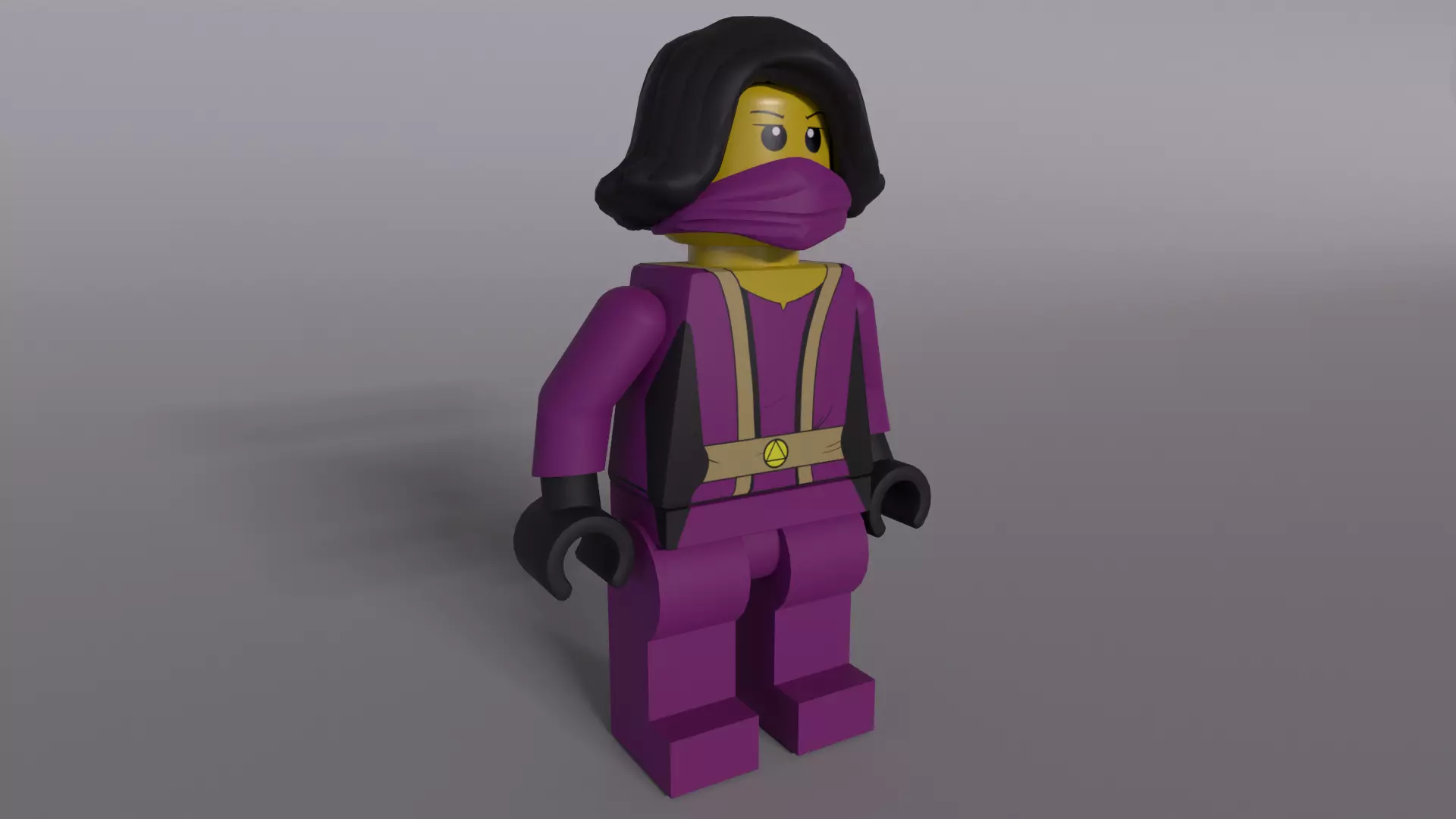 Pink Roblox Ninja Low-poly 3D model