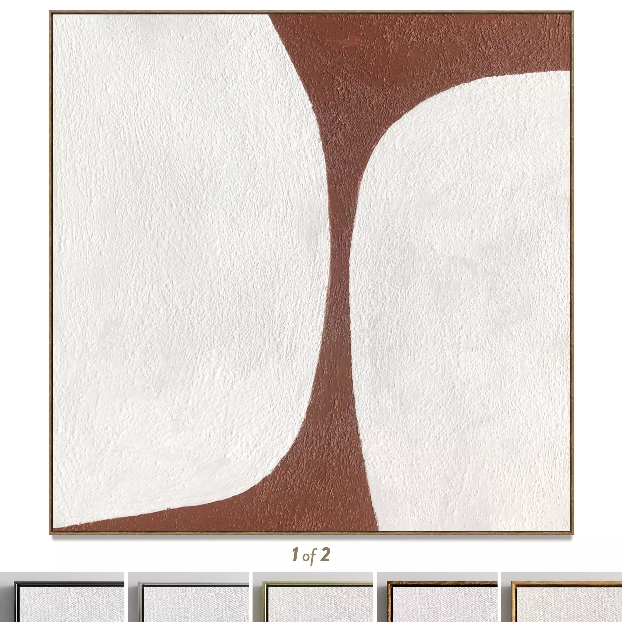 Plaster two square photo frames 144 Low-poly 3D model_0