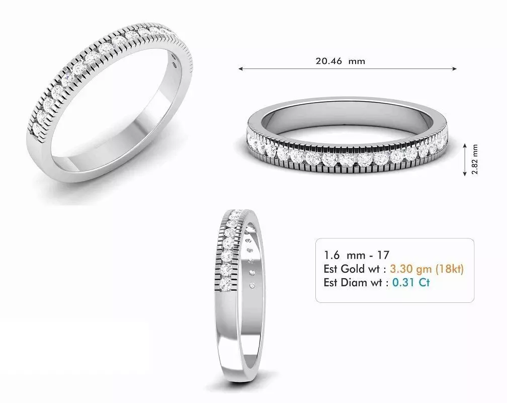 eternity wedding ring band 3D print model_0