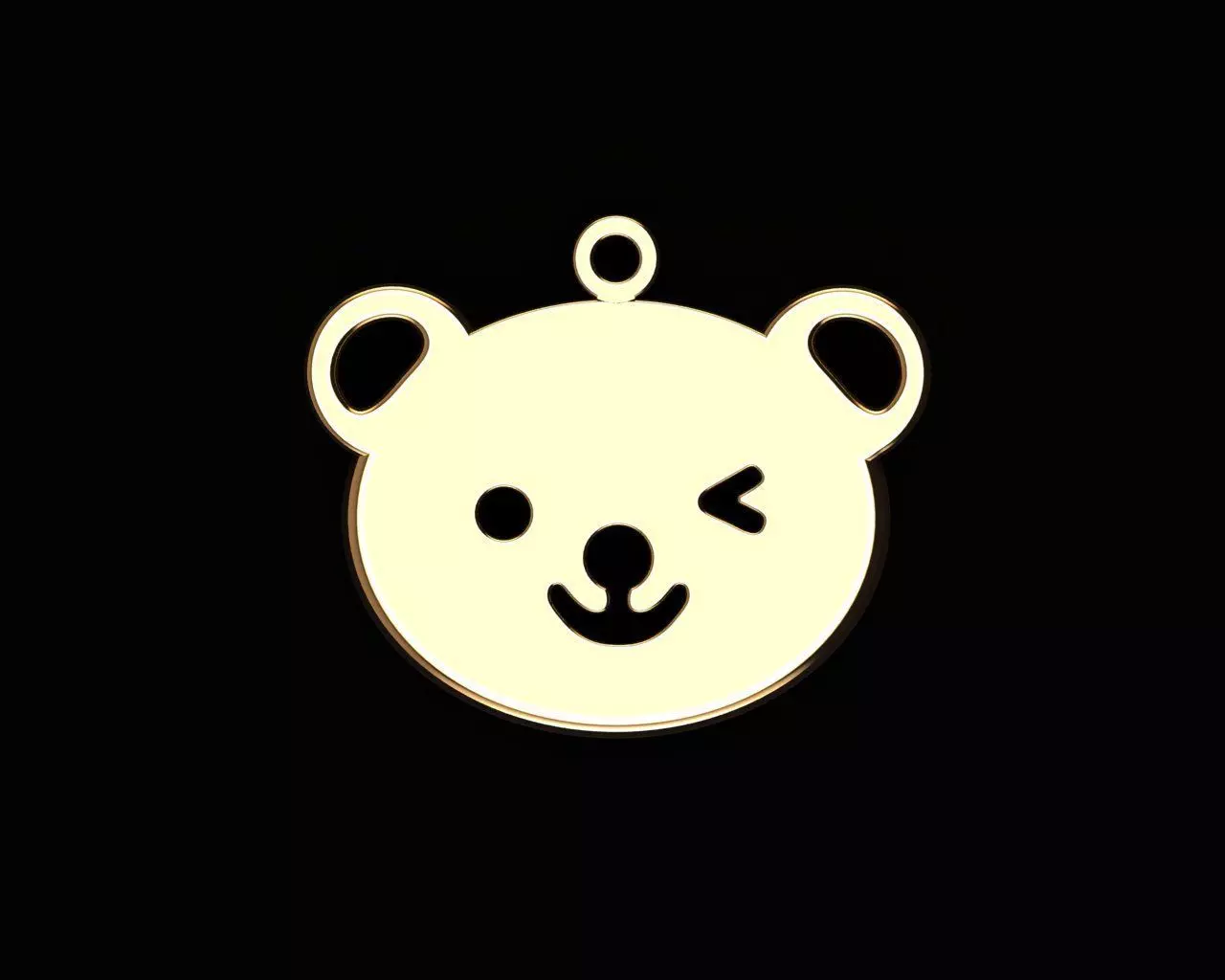 suspension in the form of a bear 3D print model