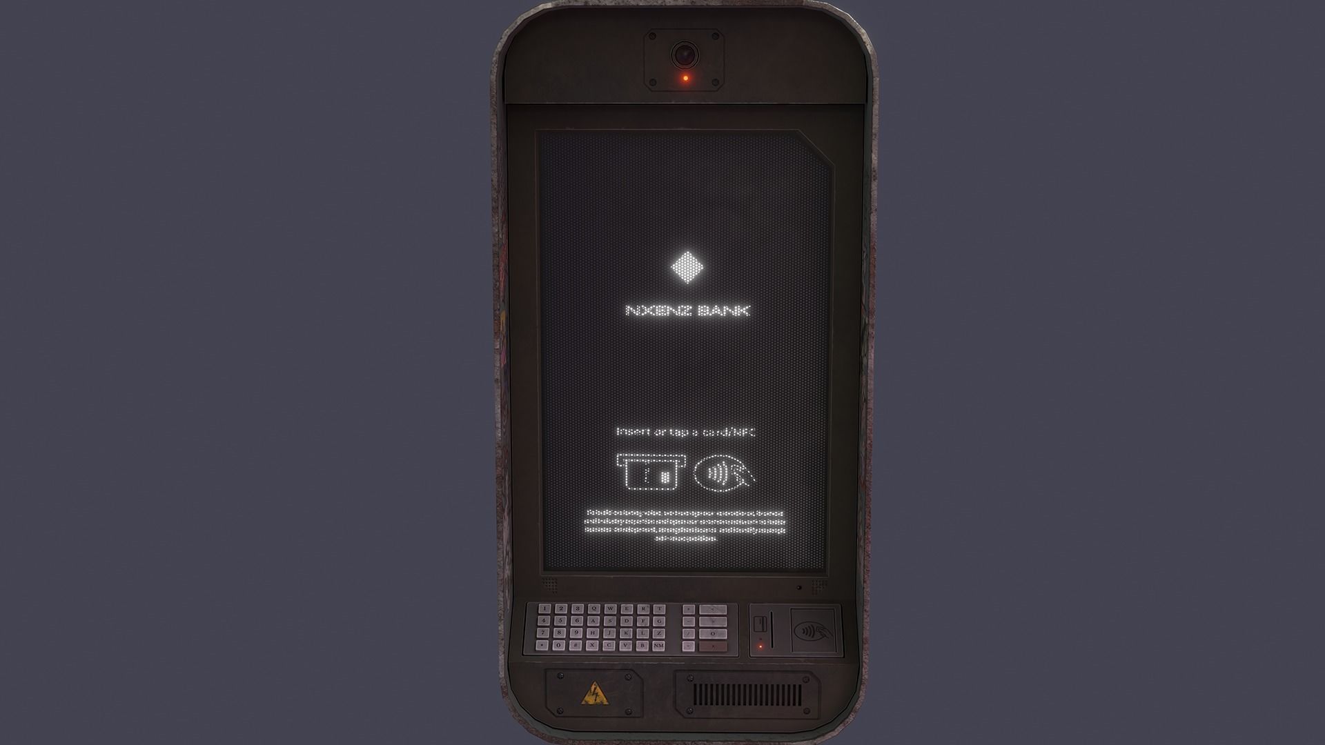 Cyberpunk ATM Low-poly 3D model_4