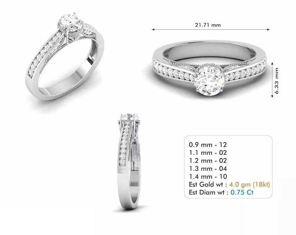 engagement ring 3D print model_0