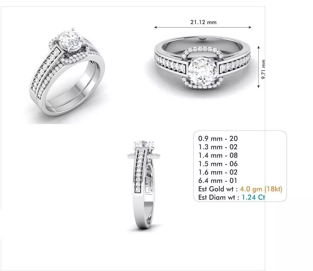 engagement ring 3D print model_0