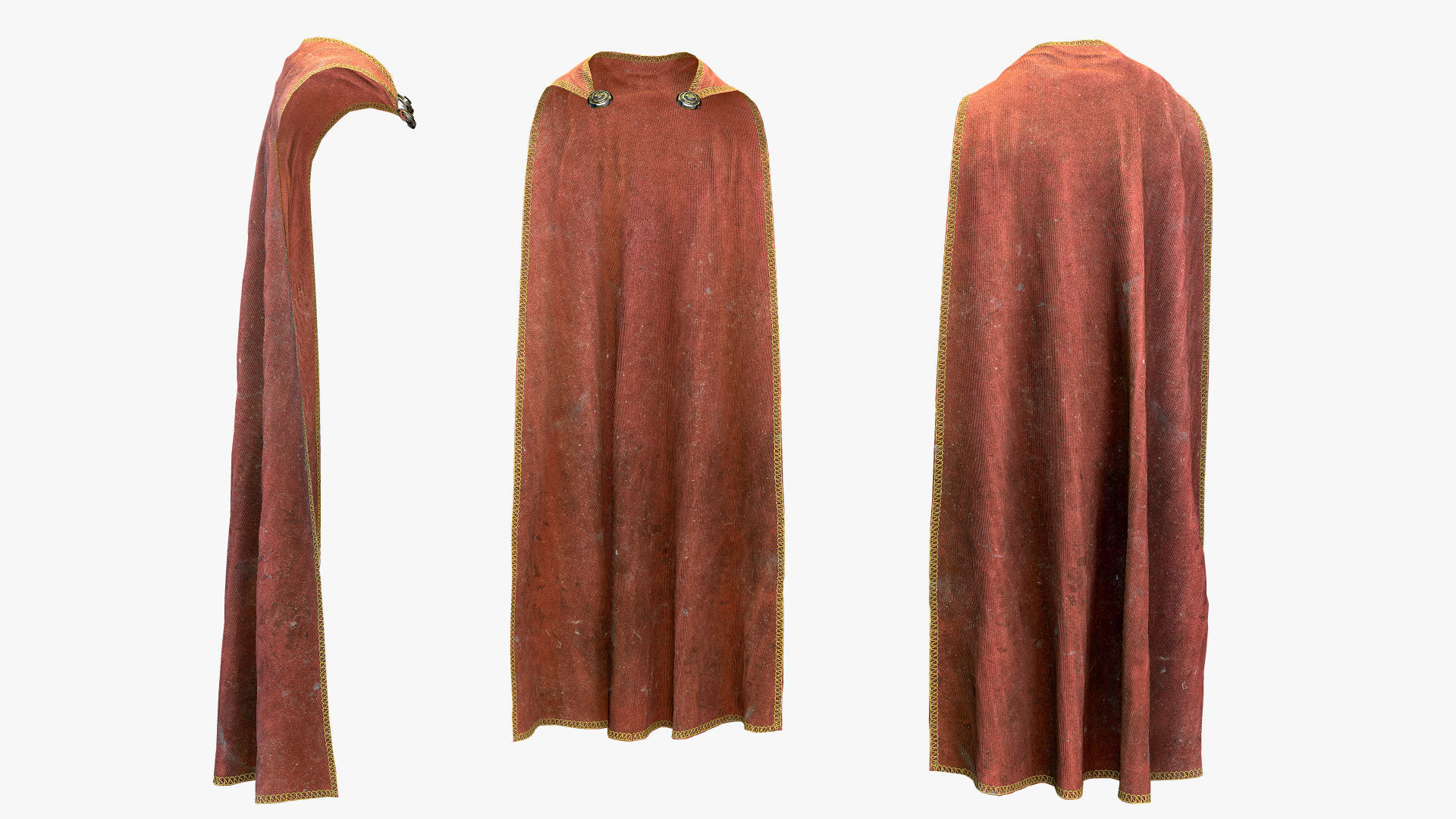 Medieval Knight Cloak Low-poly 3D model_6