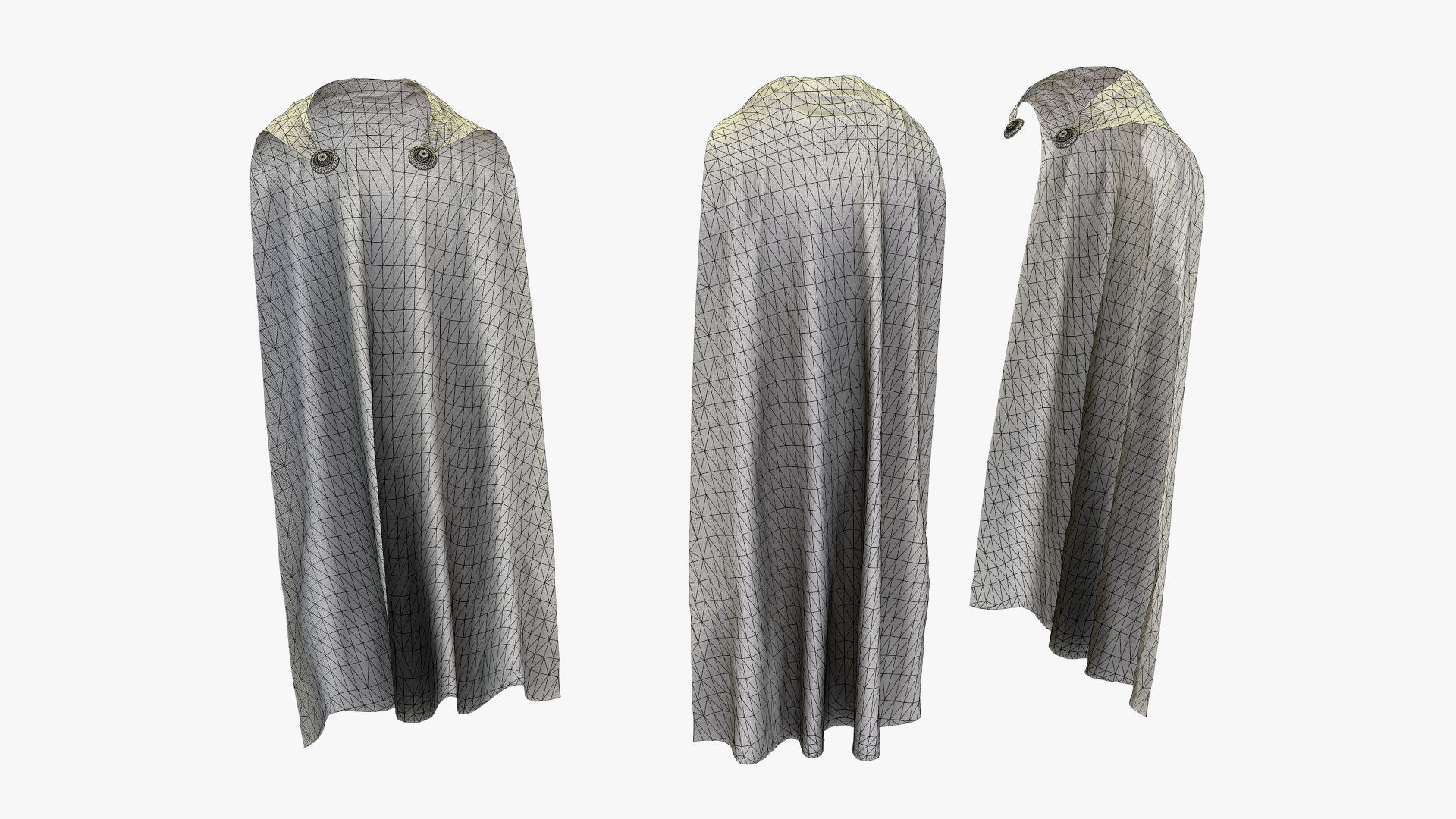 Medieval Knight Cloak Low-poly 3D model_8