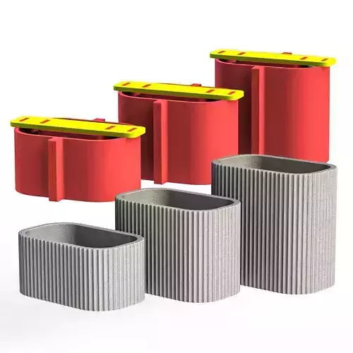 3 sizes of one model to make a silicone mold