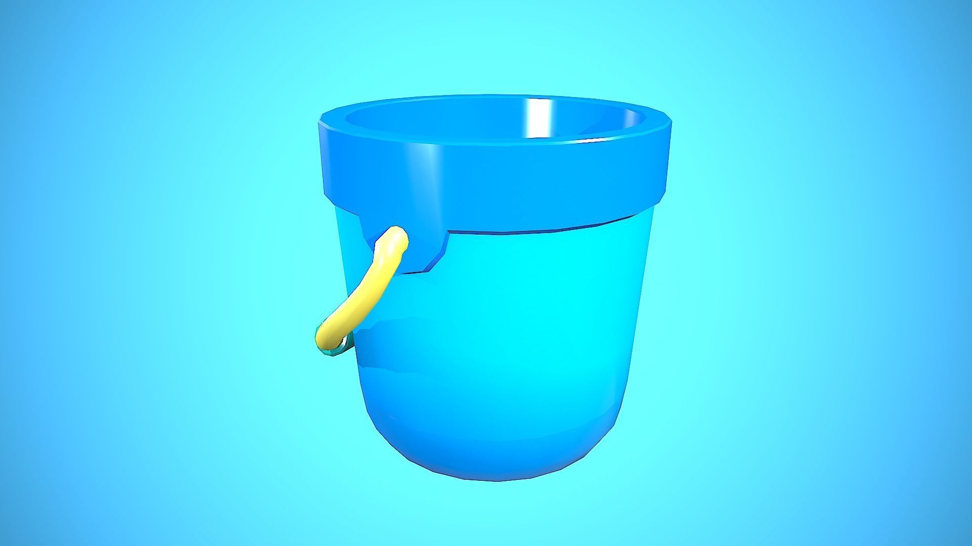 BUCKET CARTOON STYLIZED Low-poly 3D model_15