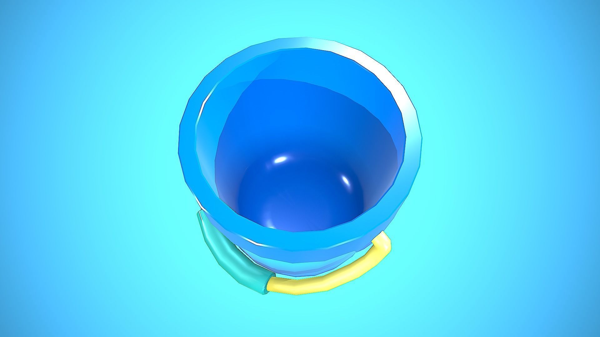 BUCKET CARTOON STYLIZED Low-poly 3D model_16