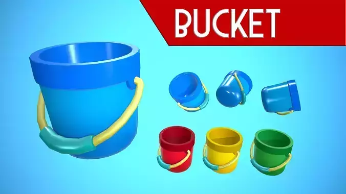 BUCKET CARTOON STYLIZED