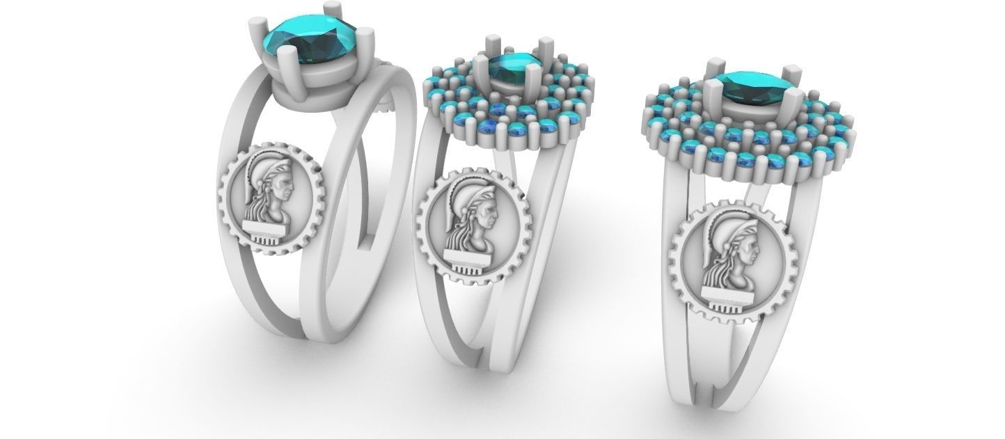 Graduate Class Ring - Civil Engineering - Engenharia Civil 3D print model_13