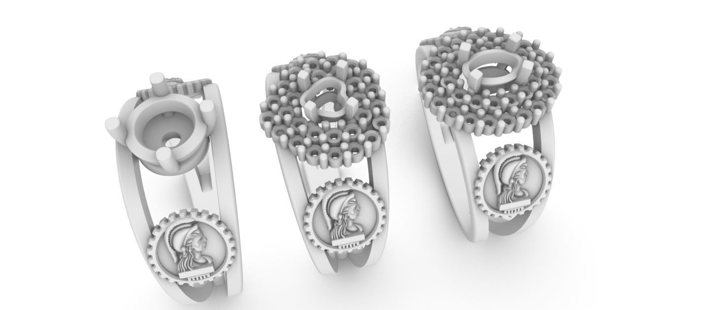 Graduate Class Ring - Civil Engineering - Engenharia Civil 3D print model_22