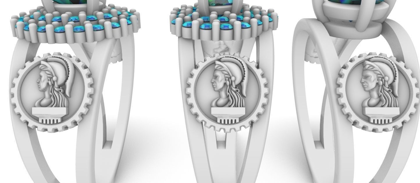 Graduate Class Ring - Civil Engineering - Engenharia Civil 3D print model_1