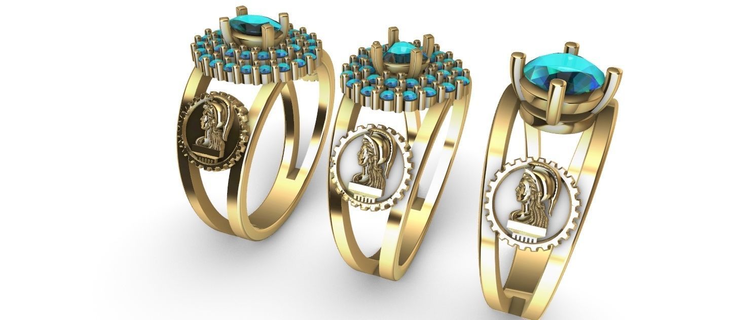 Graduate Class Ring - Civil Engineering - Engenharia Civil 3D print model_7