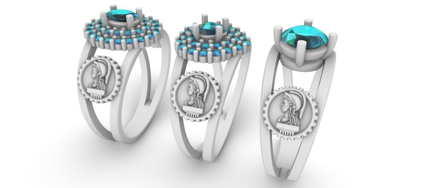Graduate Class Ring - Civil Engineering - Engenharia Civil 3D print model_8