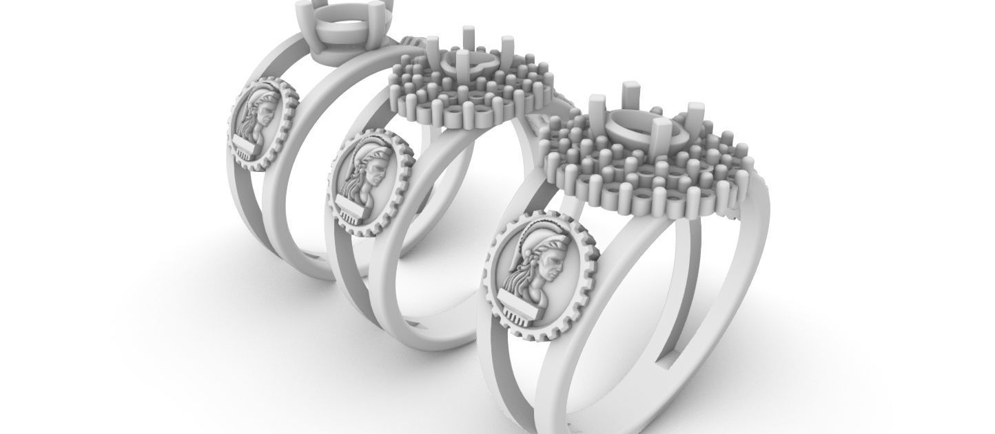 Graduate Class Ring - Civil Engineering - Engenharia Civil 3D print model_24