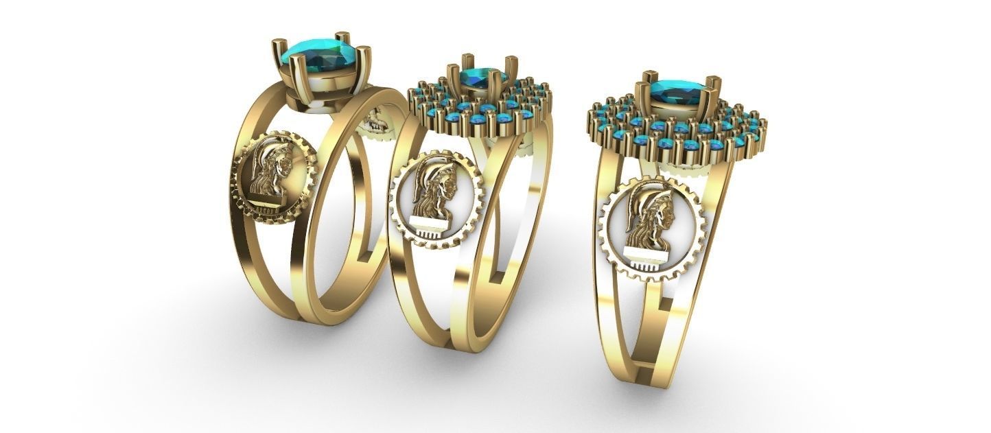 Graduate Class Ring - Civil Engineering - Engenharia Civil 3D print model_3