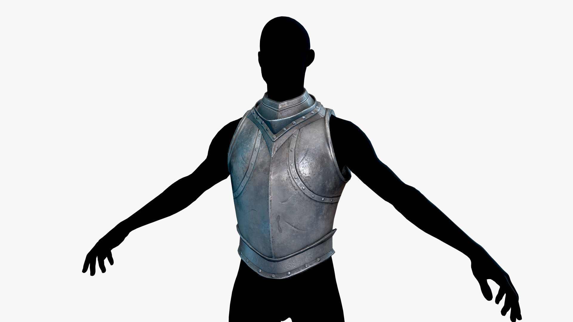Medieval Knight Armor 01 Low-poly 3D model_7