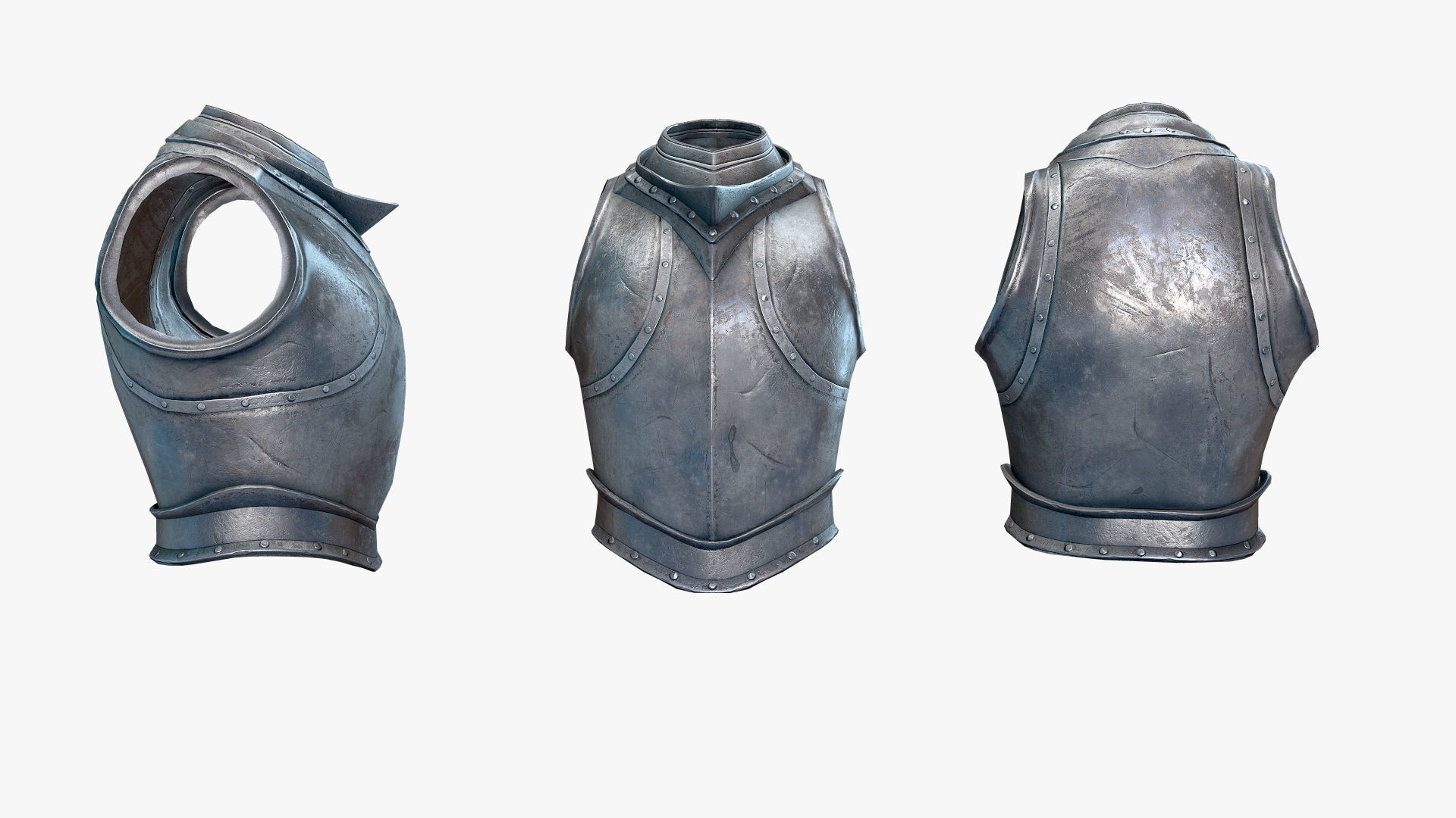 Medieval Knight Armor 01 Low-poly 3D model_4