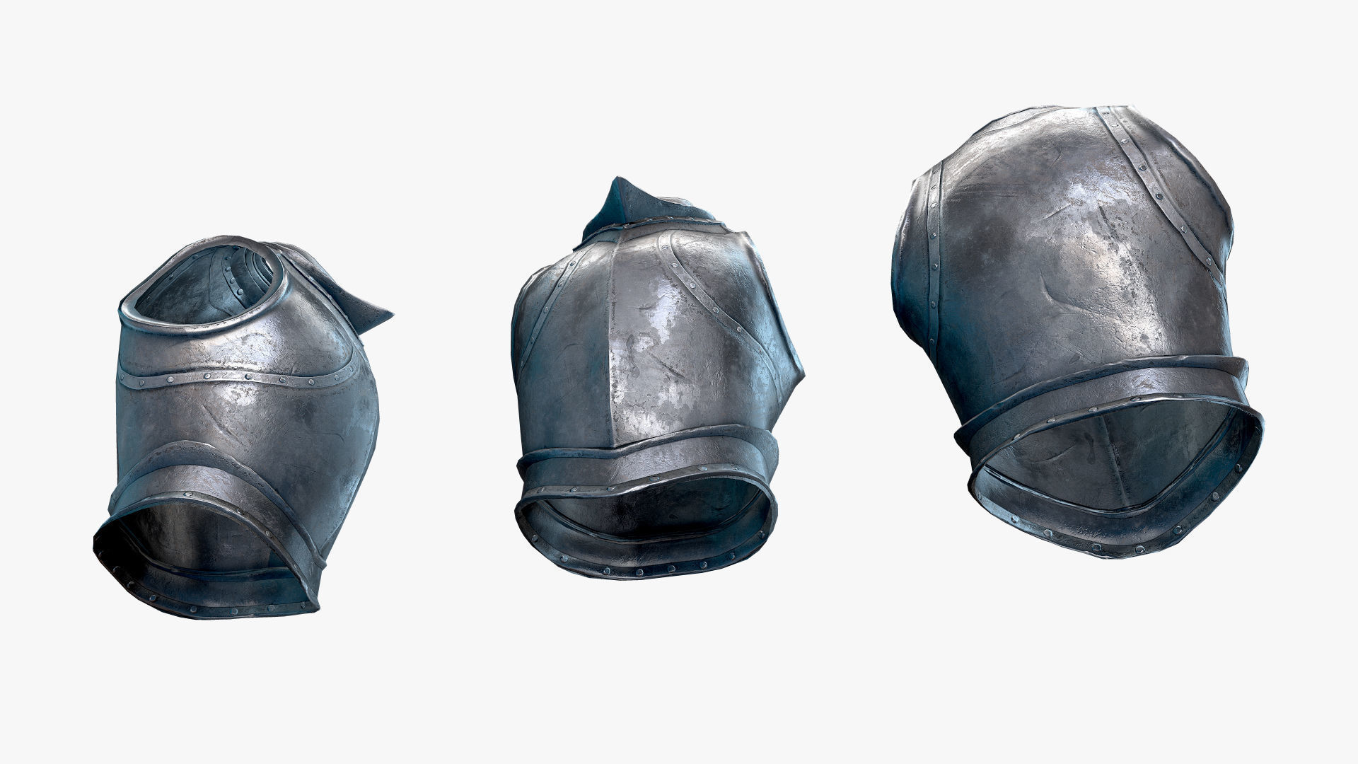 Medieval Knight Armor 01 Low-poly 3D model_6