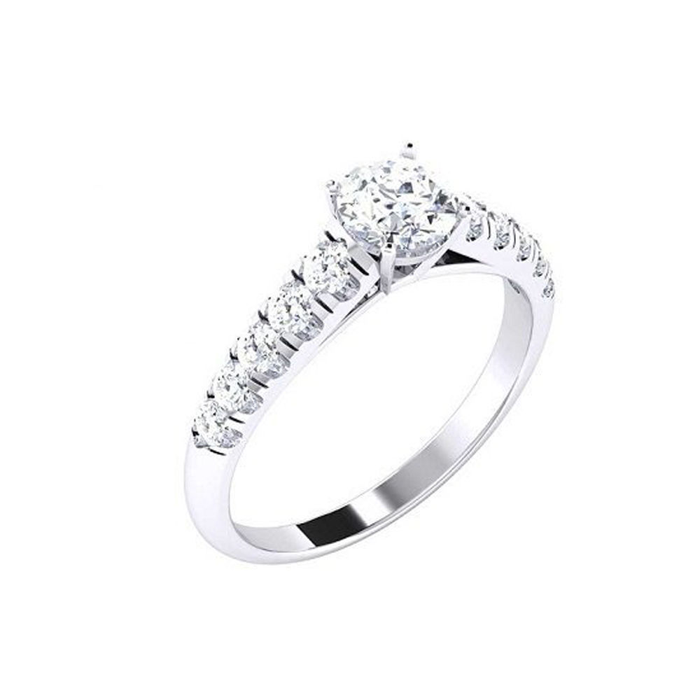solitaire engagement ring 3D print model_1