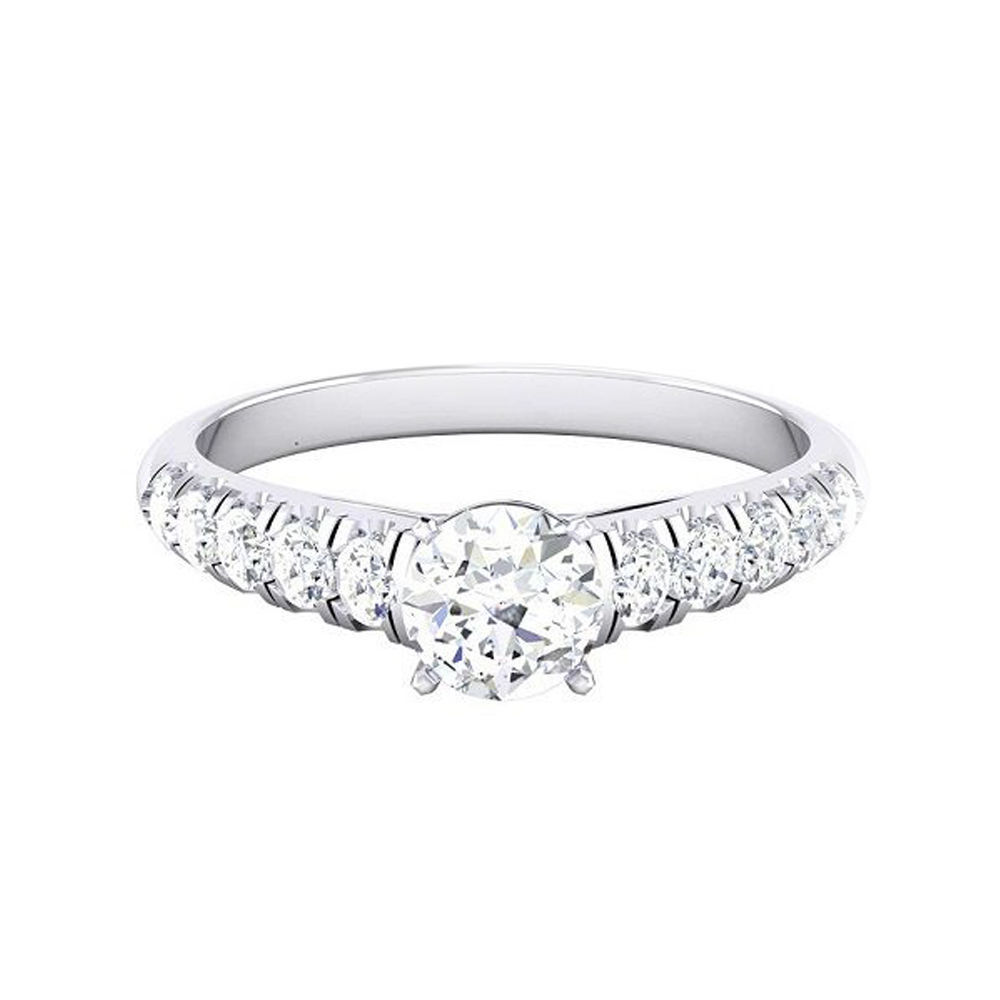 solitaire engagement ring 3D print model_2