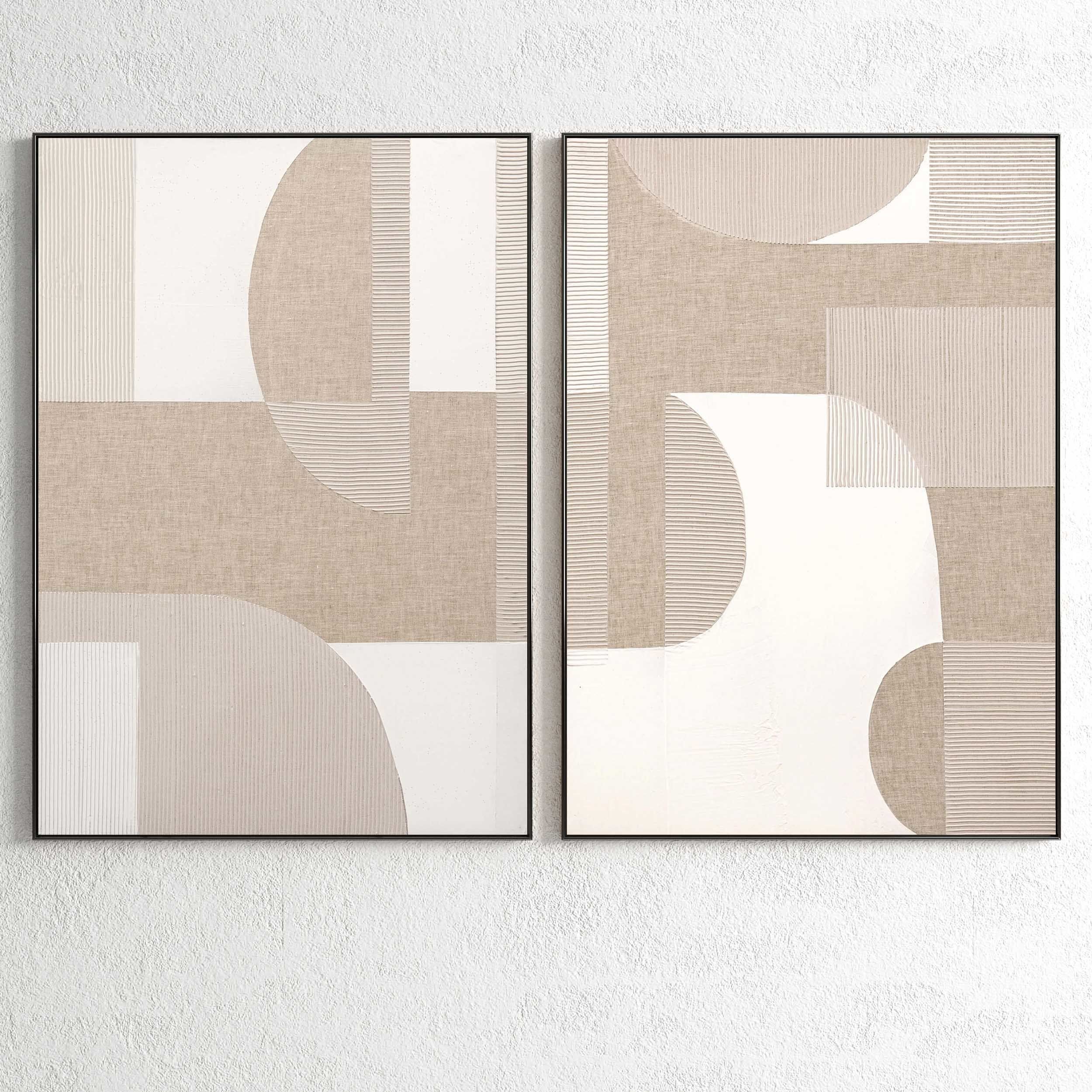 Plaster Two Photo Frame 111 Low-poly 3D model_1