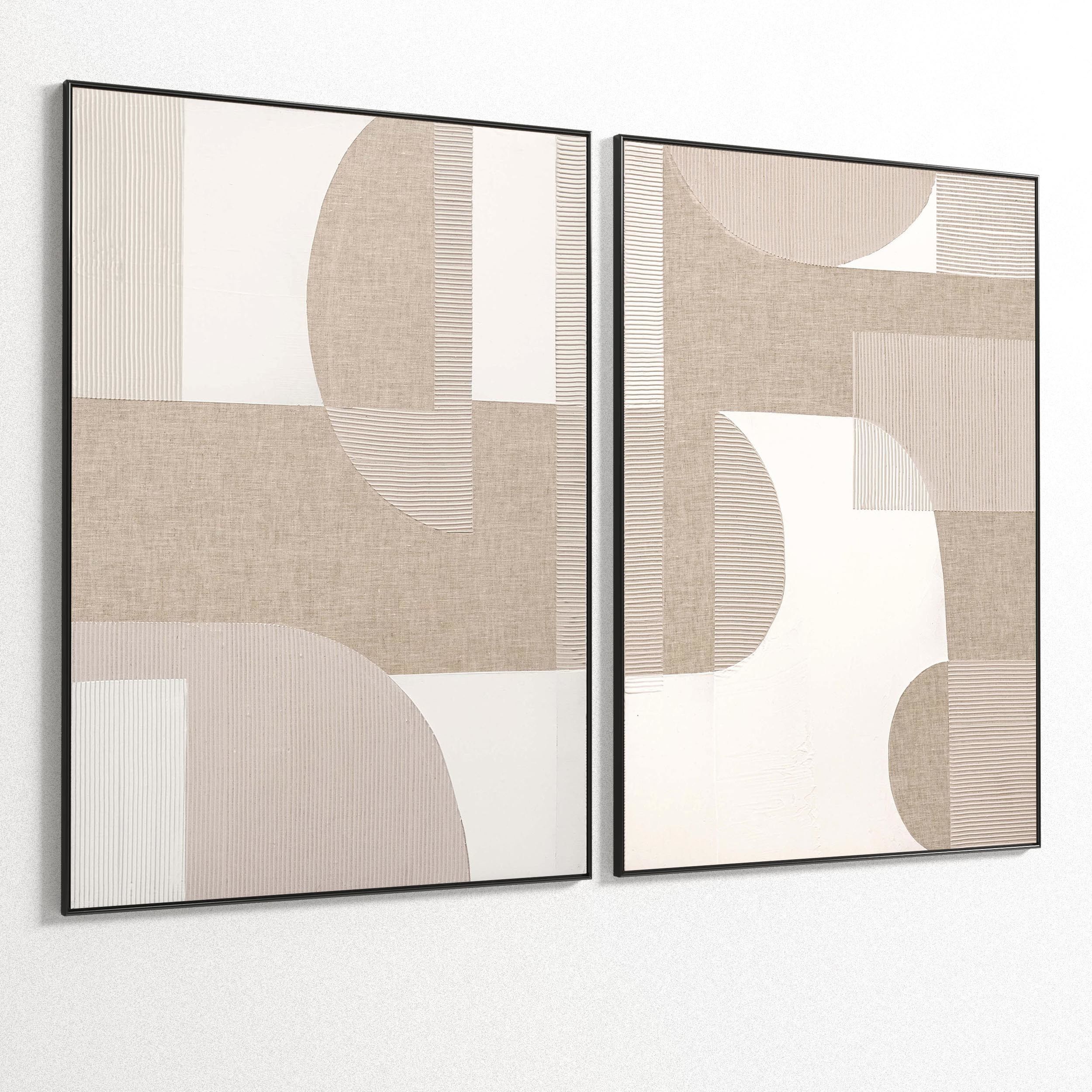 Plaster Two Photo Frame 111 Low-poly 3D model_4