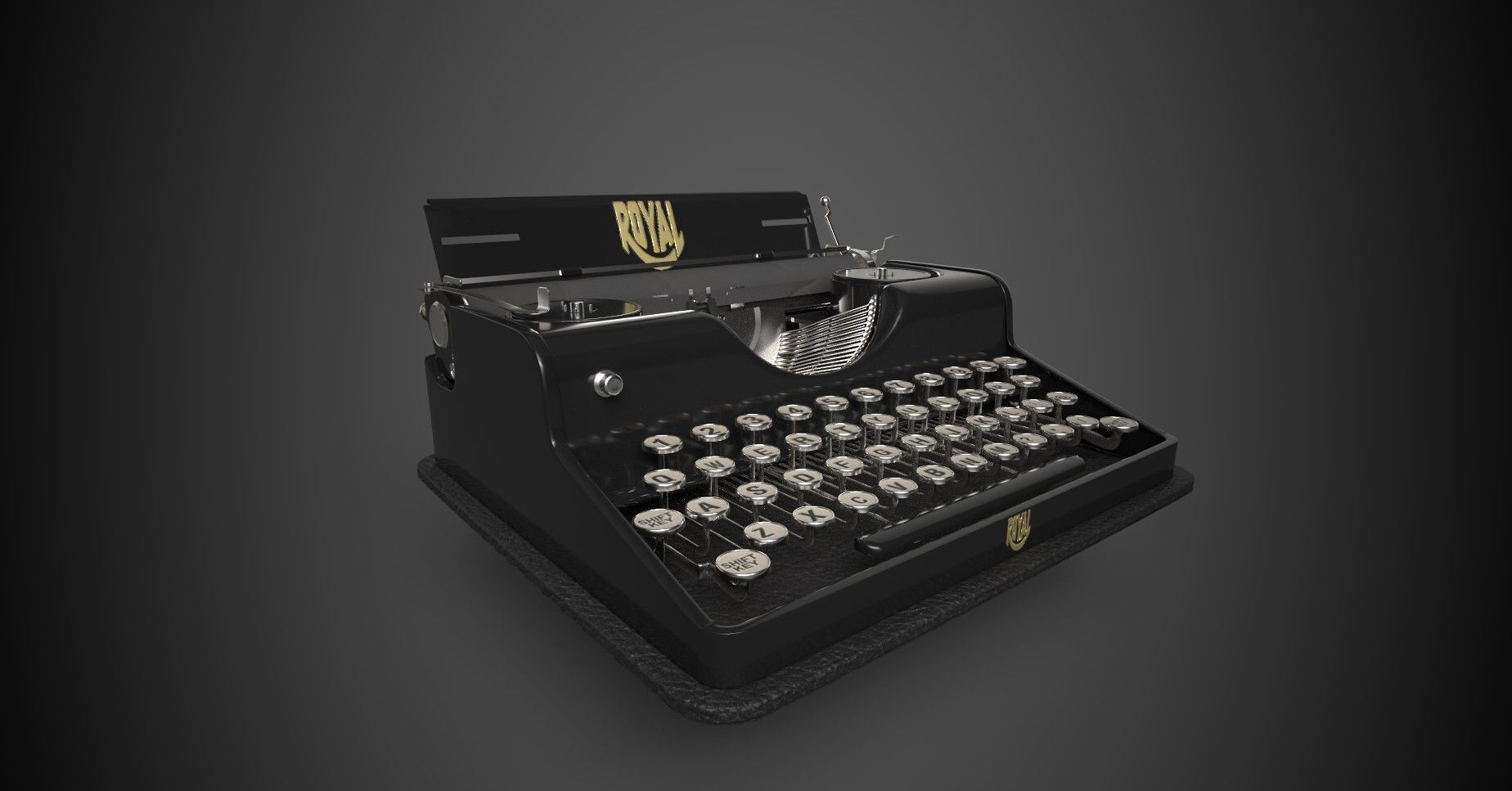 Old Typewriter 3d model 3D model_0
