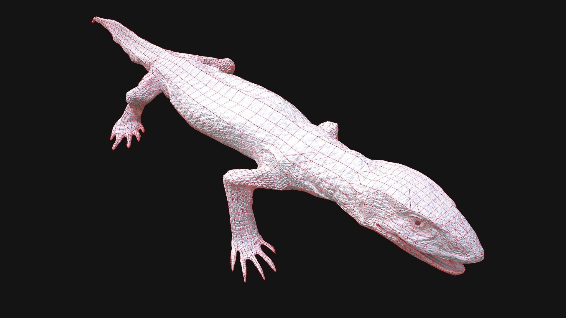 Reptile set  Low-poly 3D model_31