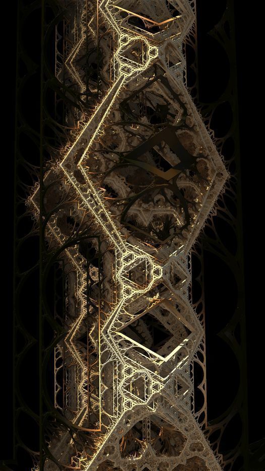 fractal column game ready  Low-poly 3D model_5