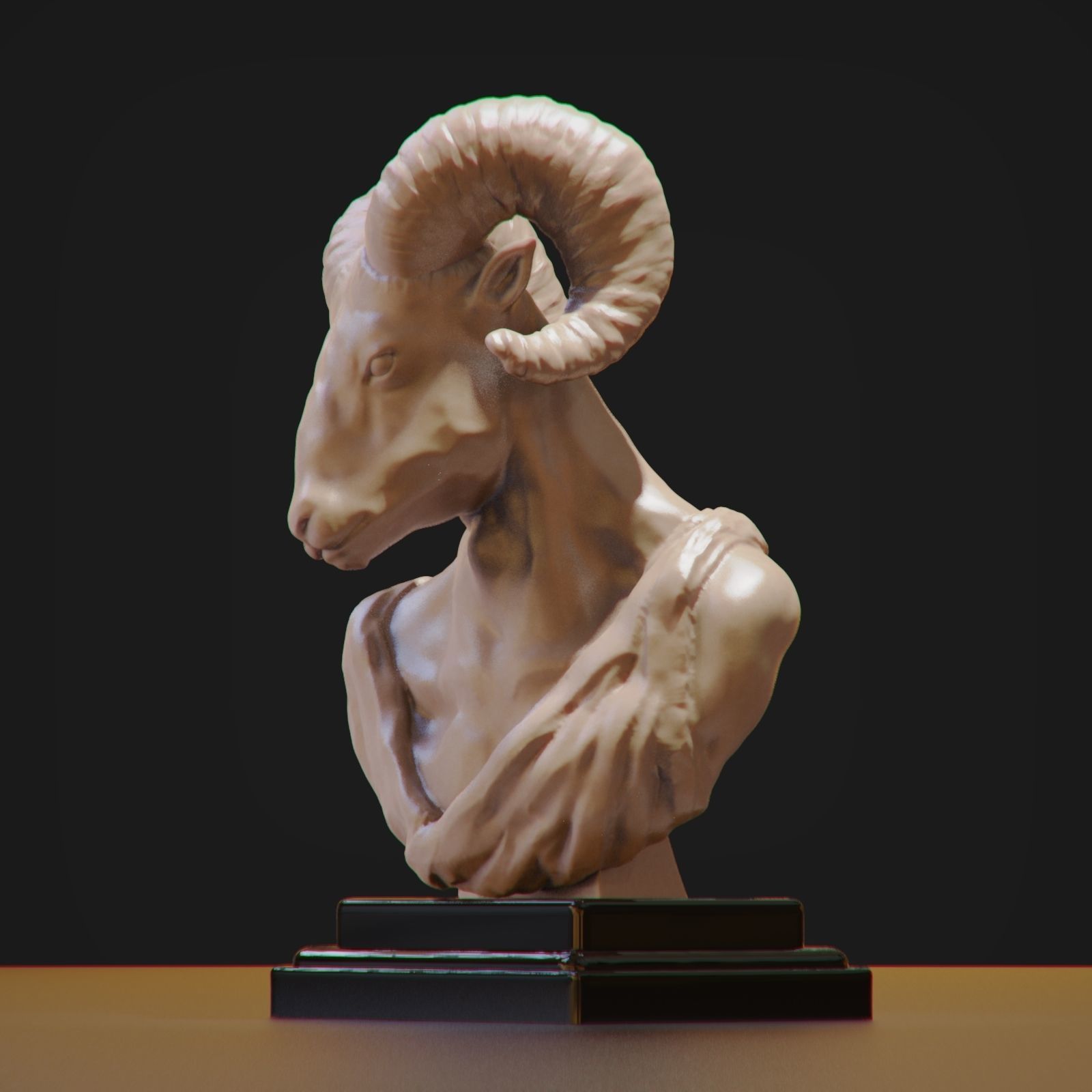 Roman Ram Sculpture 3D print model_2