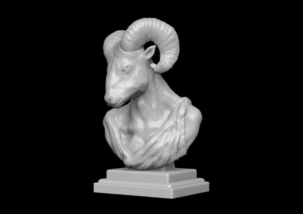 Roman Ram Sculpture 3D print model_13