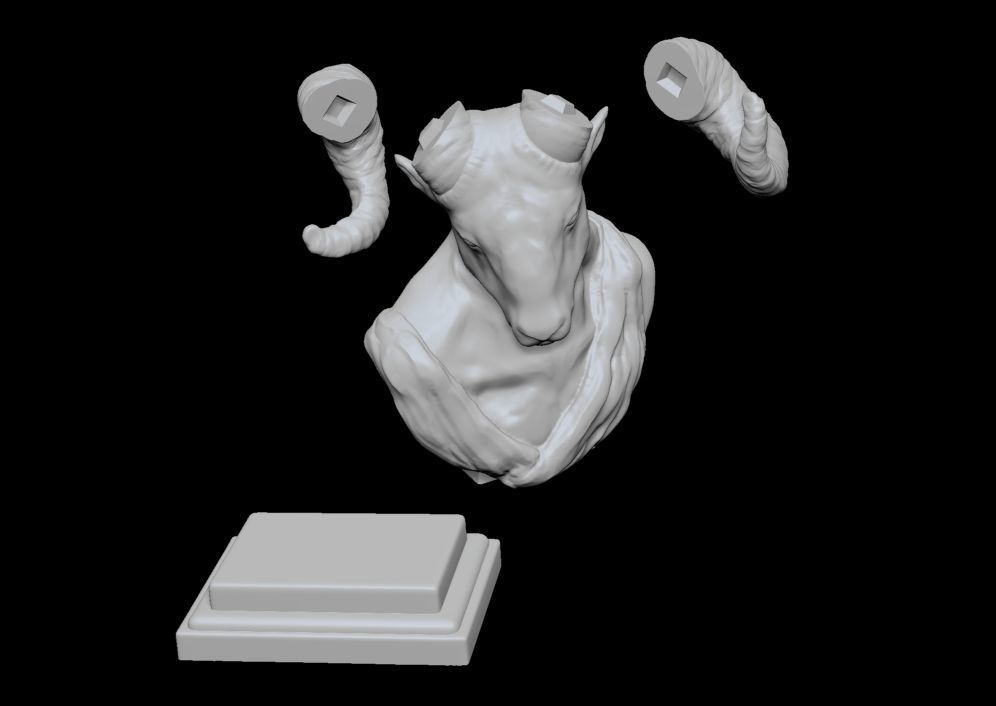 Roman Ram Sculpture 3D print model_14