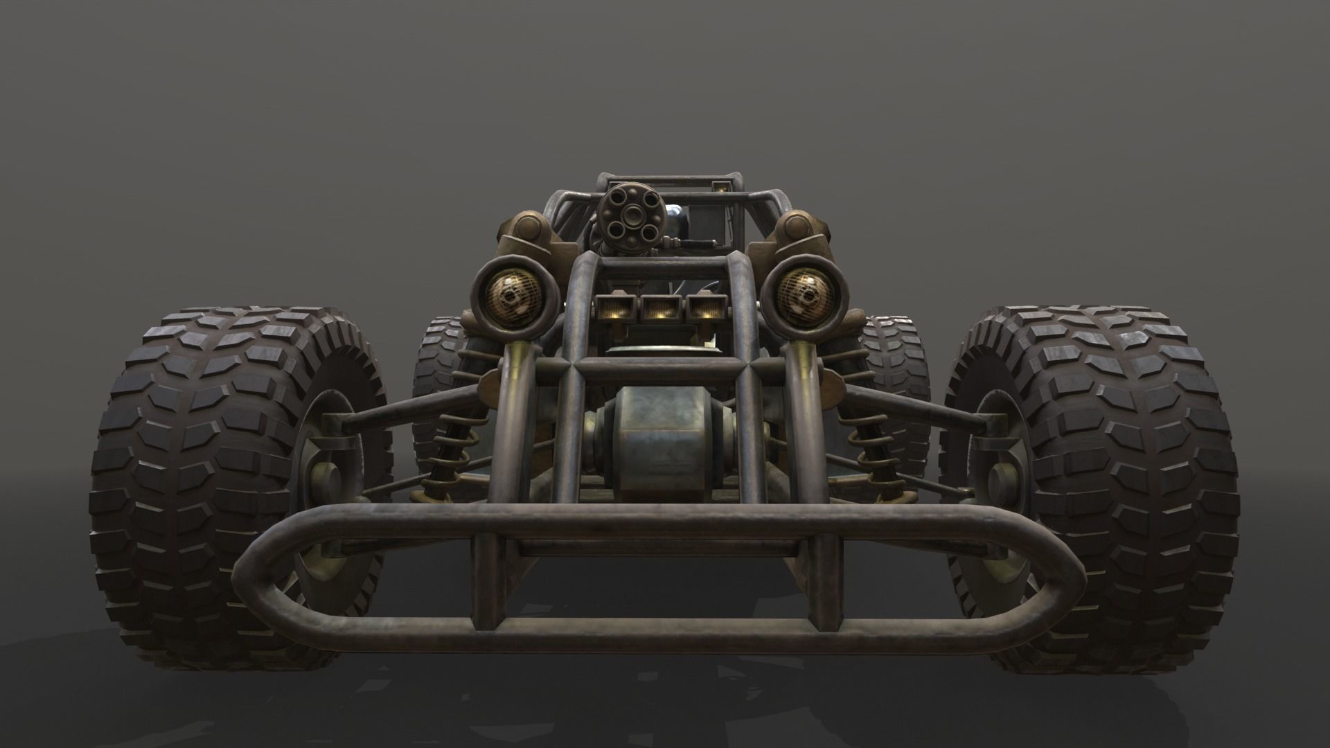 Dune hopper car Low-poly 3D model_33