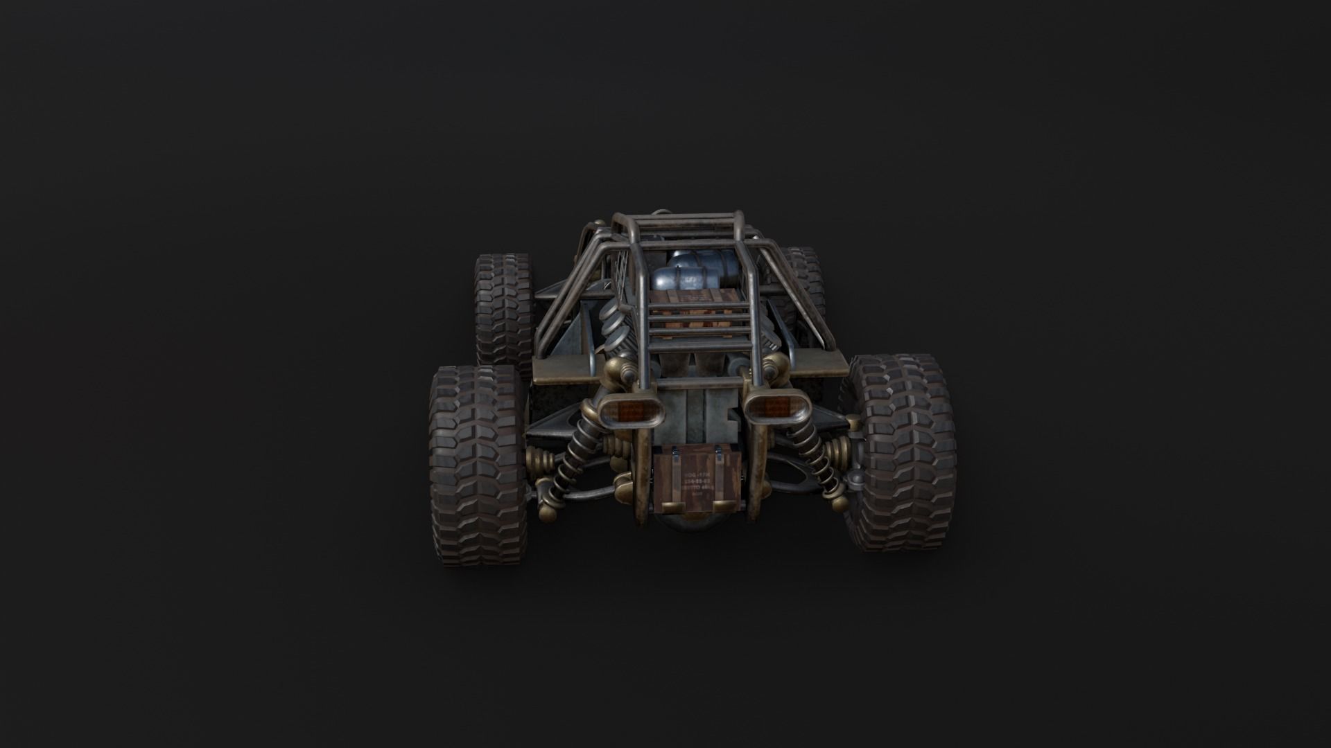 Dune hopper car Low-poly 3D model_22