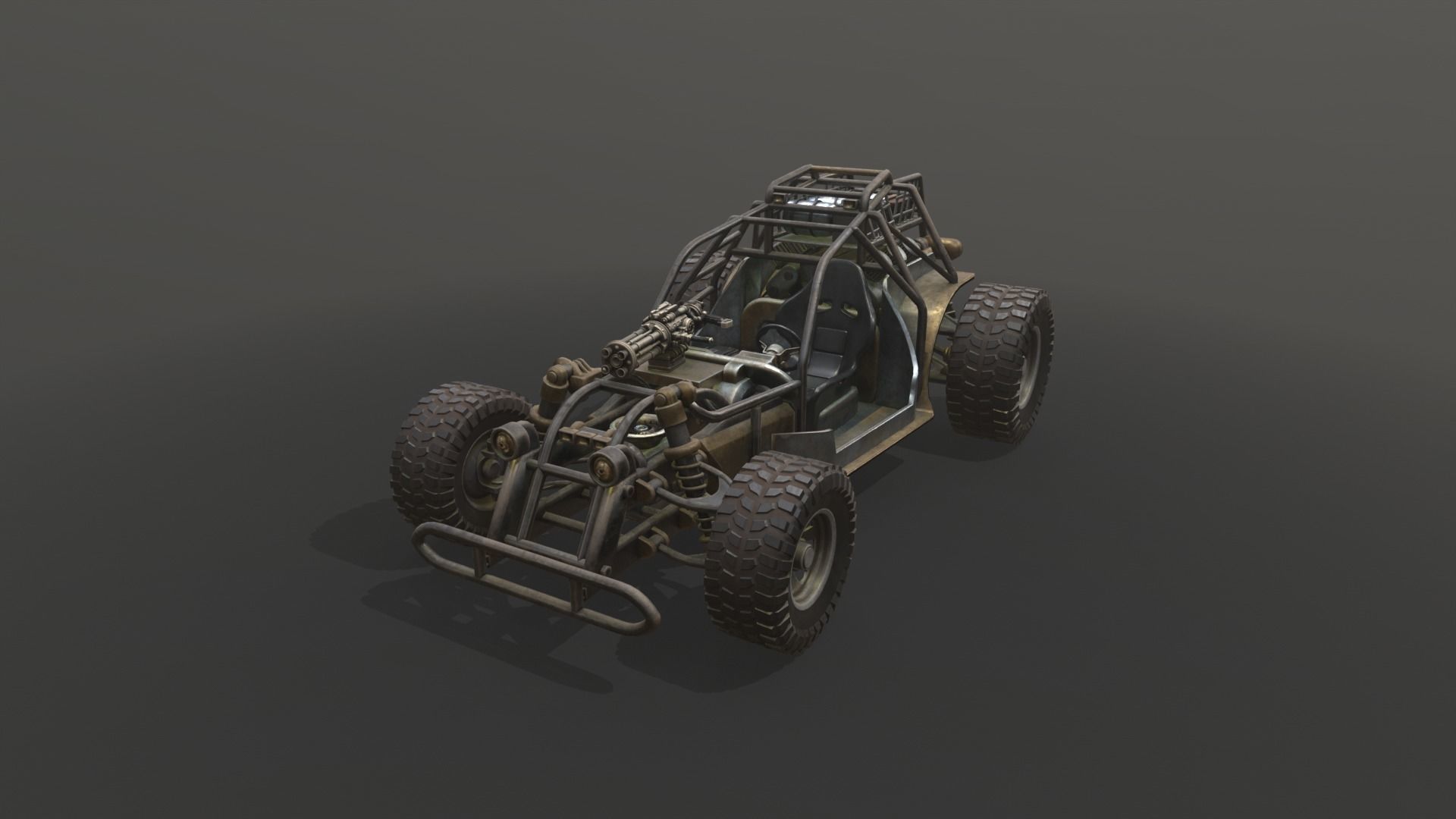 Dune hopper car Low-poly 3D model_38