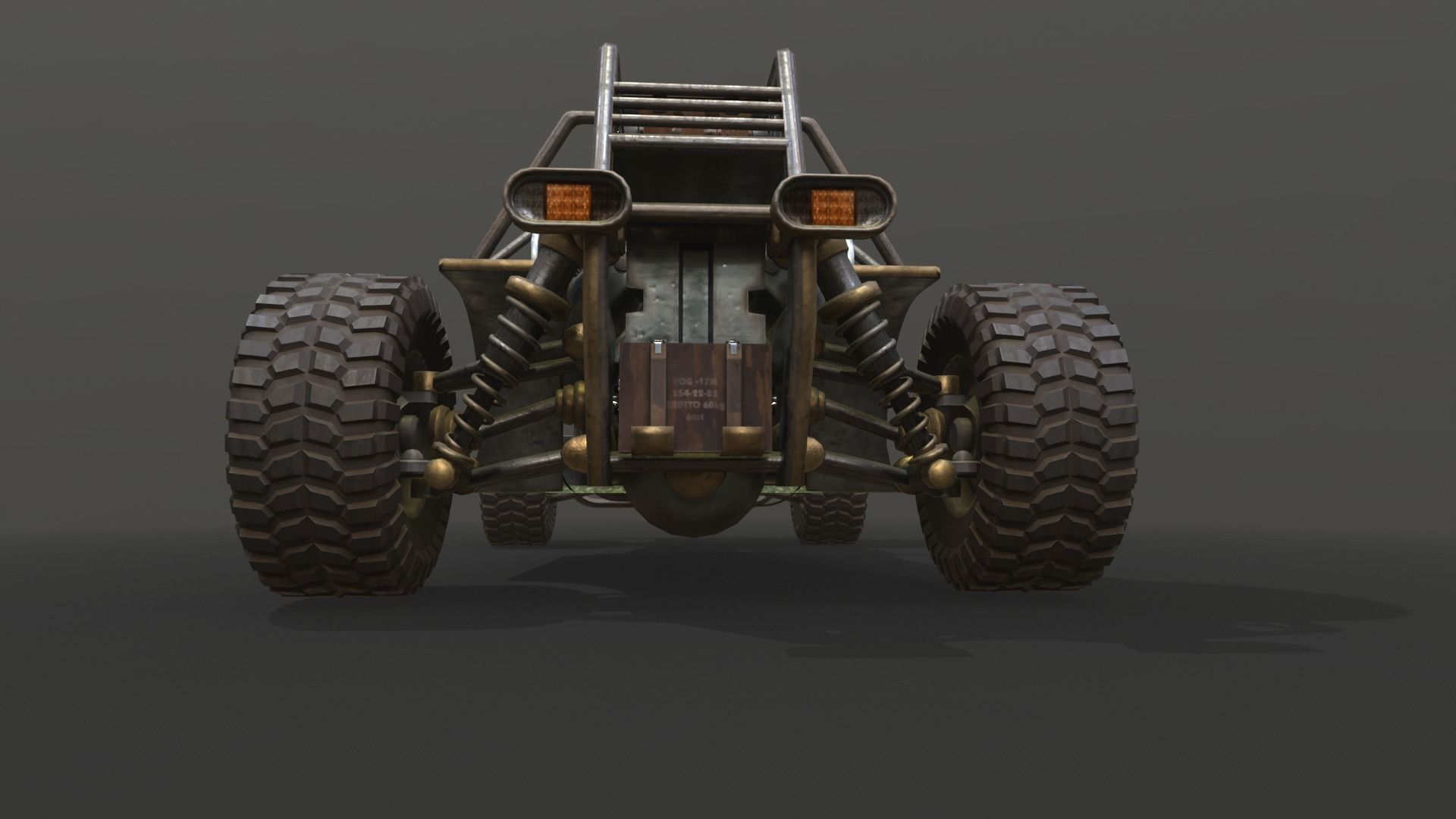 Dune hopper car Low-poly 3D model_41