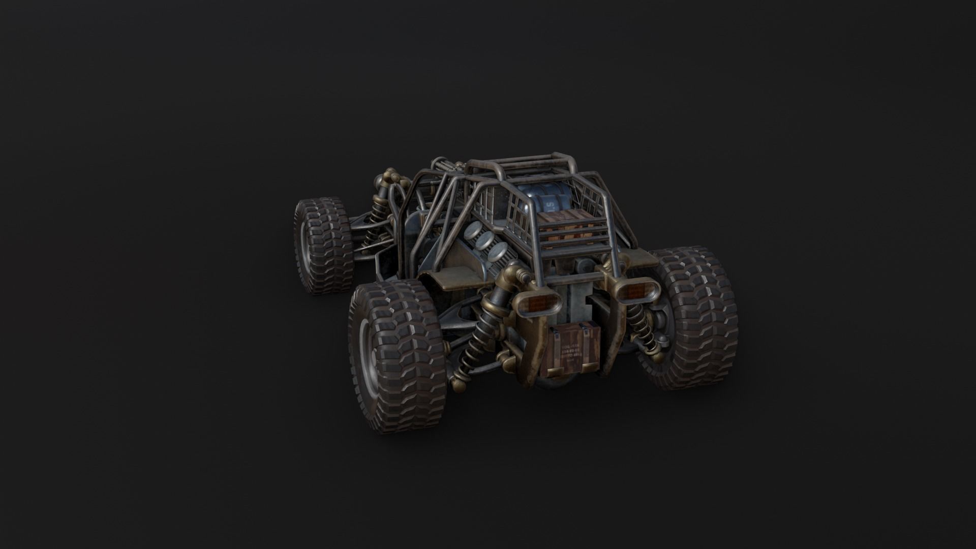 Dune hopper car Low-poly 3D model_23