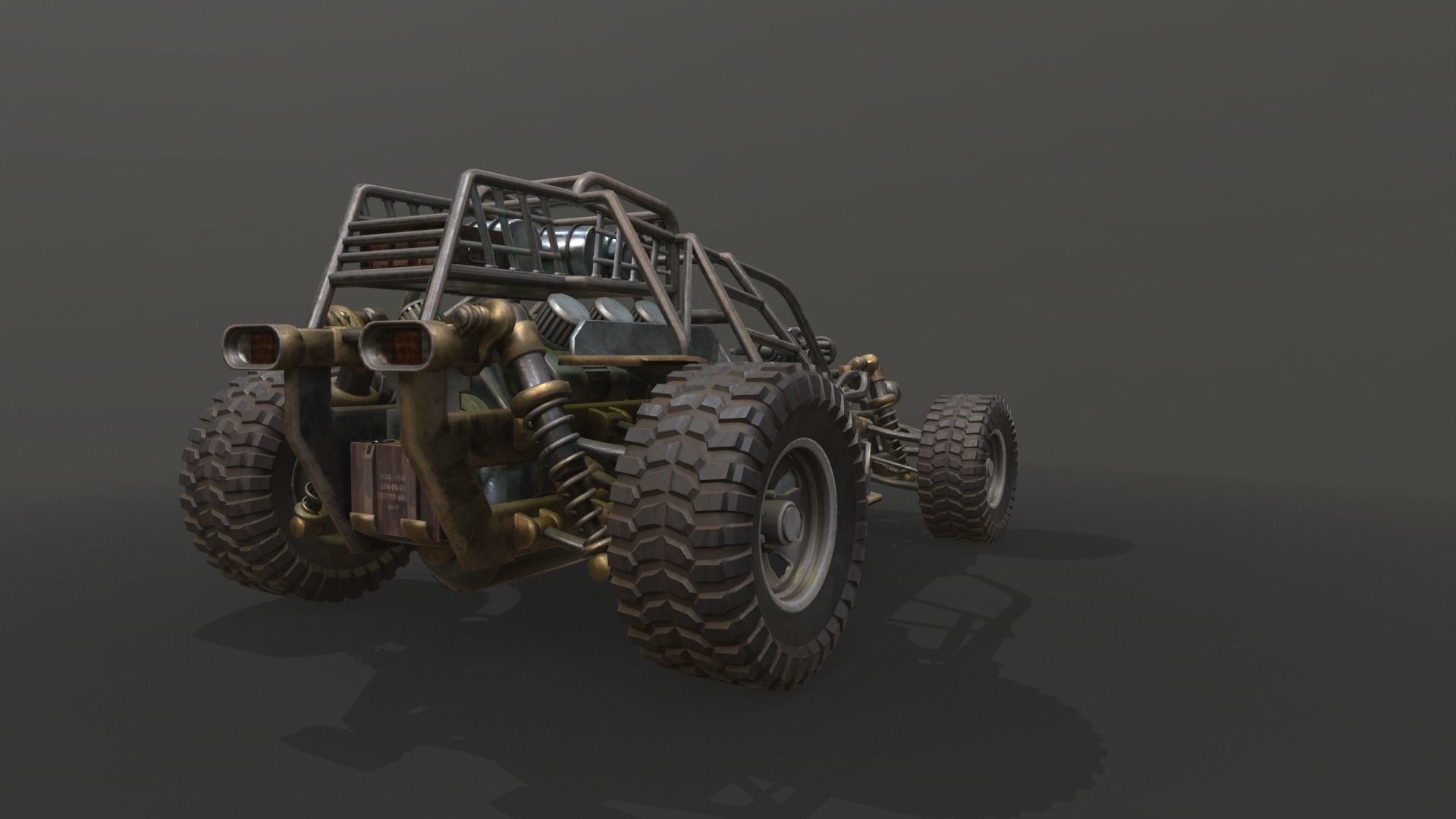 Dune hopper car Low-poly 3D model_40