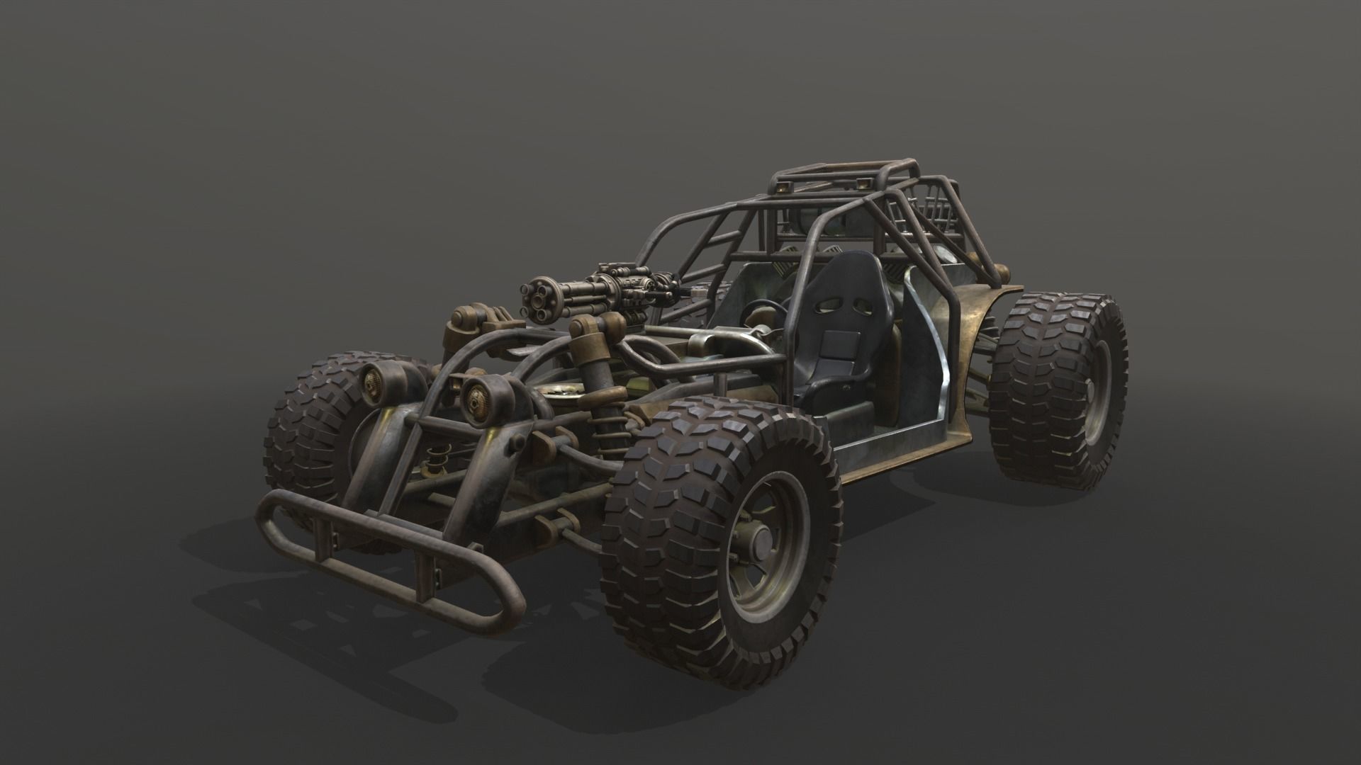 Dune hopper car Low-poly 3D model_32