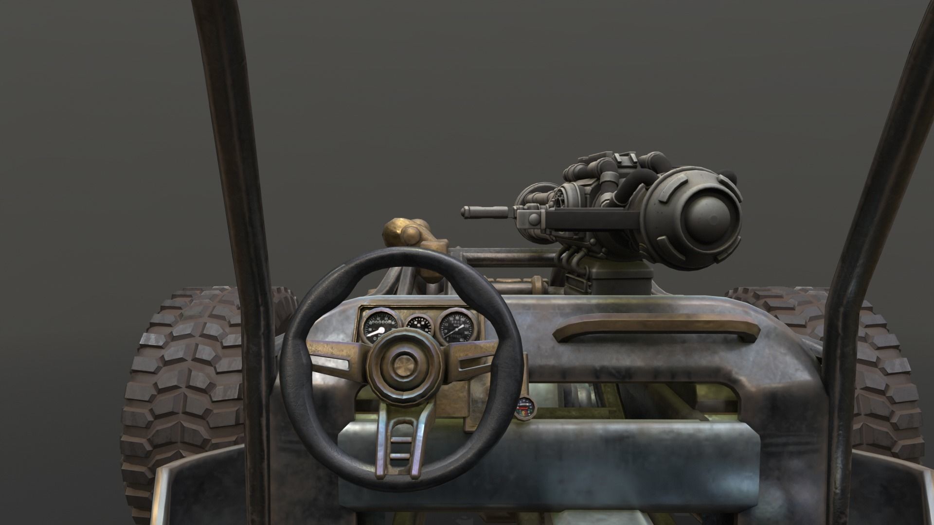 Dune hopper car Low-poly 3D model_35