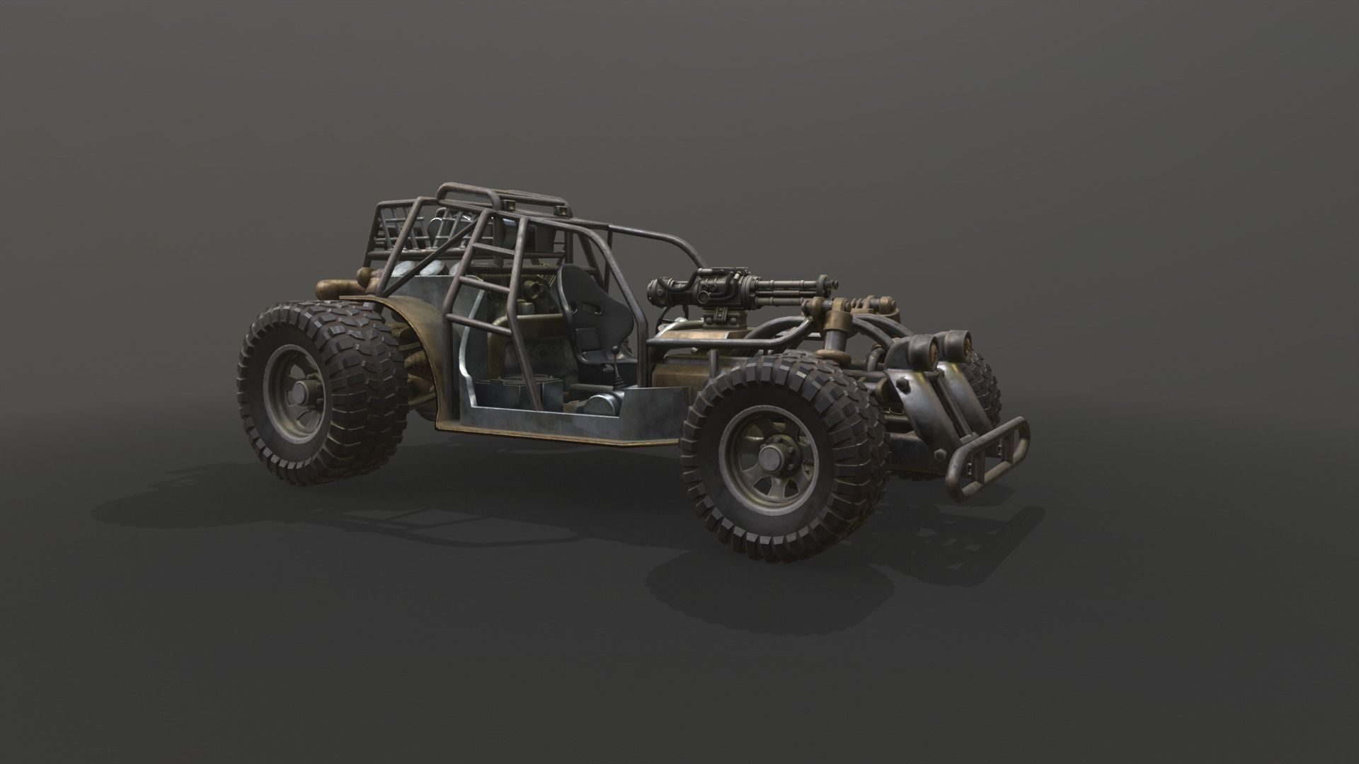 Dune hopper car Low-poly 3D model_39